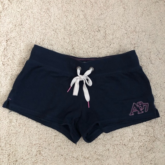 Aeropostale Logo Navy Sweat Shorts Size XS - Picture 1 of 5